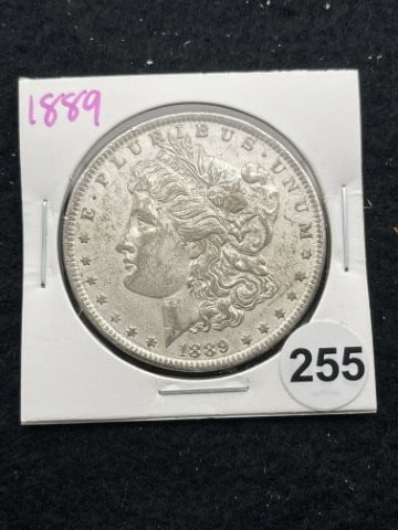 1889 Morgan Silver Dollar Coin (1 of 2)