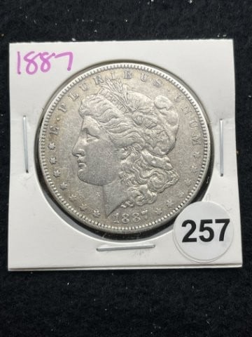 1887 Morgan Silver Dollar Coin (1 of 2)
