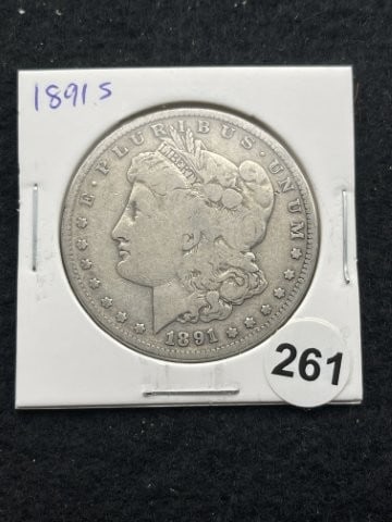1891 S Morgan Silver Dollar Coin (1 of 2)
