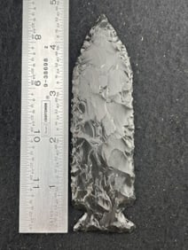 Obsidian Spear Point Indian Artifact Arrowhead