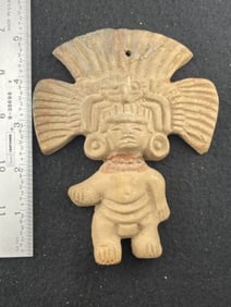 Pre-Columbian Pottery Human Effigy Broken & Glued Indian Artifact Arrowhead