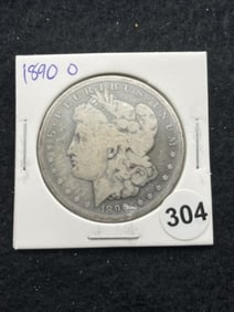 1890 O Morgan Silver Dollar Coin