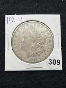 1921 D Morgan Silver Dollar Coin