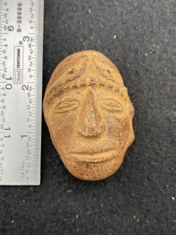 Human Effigy Pottery Pendant Indian Artifact Arrowhead: KEY WORDS: INDIAN ARTIFACT ARTIFACTS ARROWHEAD ARROWHEADS NATIVE AMERICAN MISSISSIPPIAN QUAPAW CADDO POTTERY COINS MORGAN DOLLAR PEACE DOLLAR SILVER COINS. All coins have been Sigma tested for authent