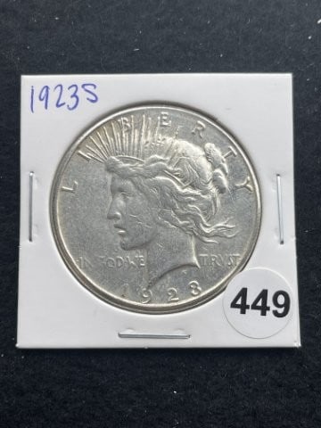 1923 S Peace Silver Dollar Coin (1 of 2)