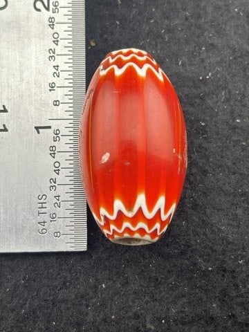 Chevron Bead Indian Artifact Arrowhead: KEY WORDS: INDIAN ARTIFACT ARTIFACTS ARROWHEAD ARROWHEADS NATIVE AMERICAN MISSISSIPPIAN QUAPAW CADDO POTTERY COINS MORGAN DOLLAR PEACE DOLLAR SILVER COINS. All coins have been Sigma tested for authent