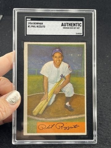 1954 Bowman Phil Rizzuto Baseball Card: KEY WORDS: INDIAN ARTIFACT ARTIFACTS ARROWHEAD ARROWHEADS NATIVE AMERICAN MISSISSIPPIAN QUAPAW CADDO POTTERY COINS MORGAN DOLLAR PEACE DOLLAR SILVER COINS. All coins have been Sigma tested for authent