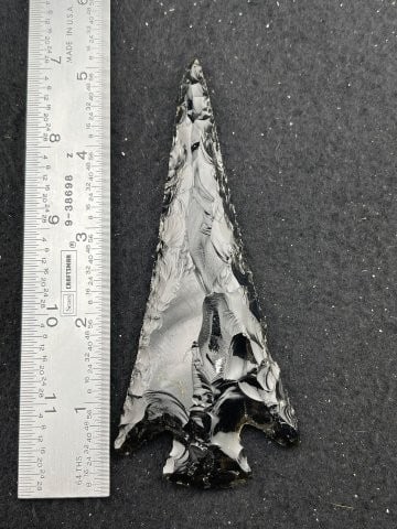 Obsidian Spear Point Indian Artifact Arrowhead (1 of 5)