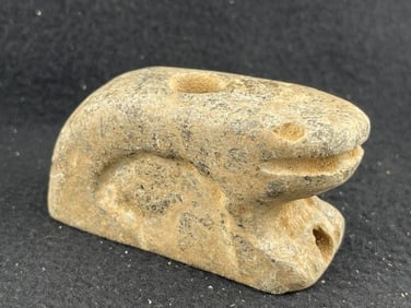 Frog Effigy Stone Pipe Indian Artifact Arrowhead