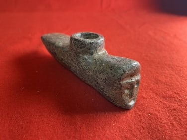 Human Effigy Stone Pipe Indian Artifact Arrowhead