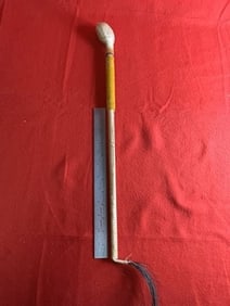 War Club Wrapped in Leather Indian Artifact Arrowhead