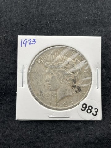 1923 Peace Silver Dollar Coin (1 of 2)