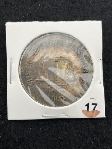 Rare 1974 Silver Bullion Exchange 1 Ounce .999 Fine Silver Coin this one is rare (1 of 2)