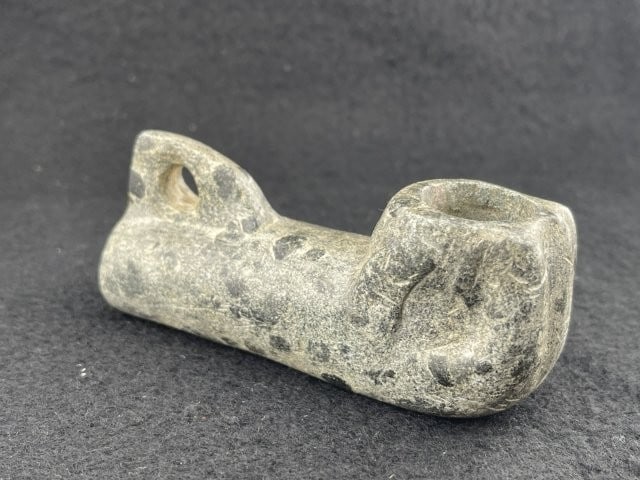 Stone Cherokee Style Pipe Hand Effigy Indian Artifact Arrowhead (1 of 9)