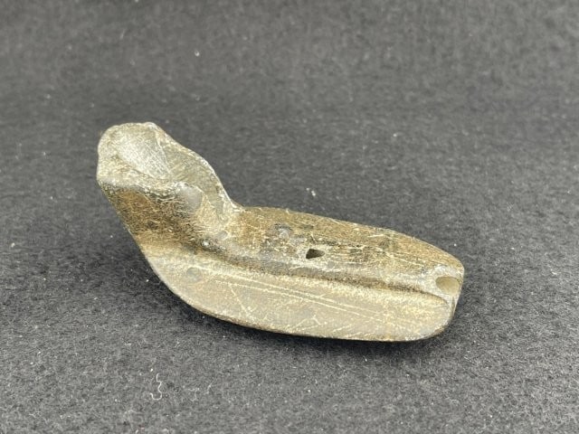 Stone Pottery Pipe with bowl damage Indian Artifact Arrowhead (1 of 7)