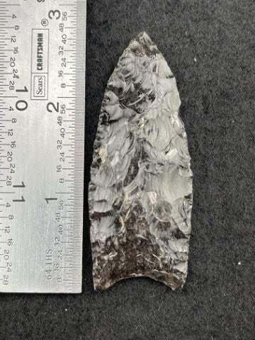 Obsidian Clovis Indian Artifact Arrowhead (1 of 5)