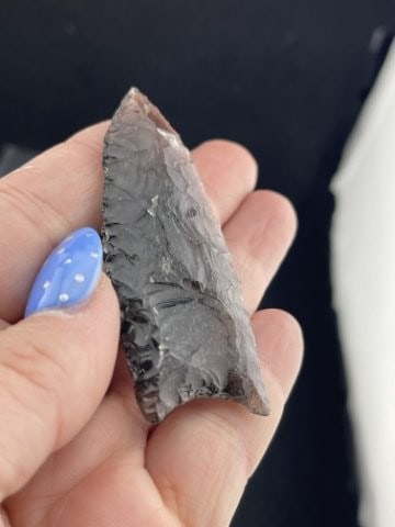 Obsidian Clovis Indian Artifact Arrowhead - 4