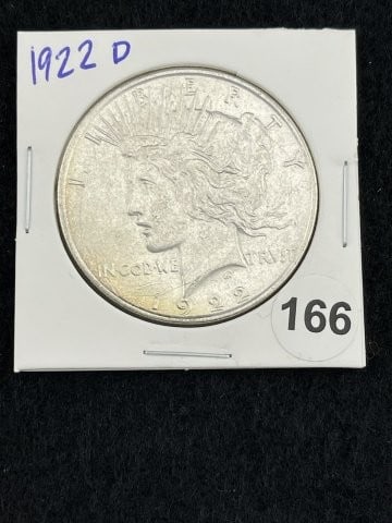 1922 D Peace Silver Dollar Coin: KEY WORDS: INDIAN ARTIFACT ARTIFACTS ARROWHEAD ARROWHEADS NATIVE AMERICAN MISSISSIPPIAN QUAPAW CADDO POTTERY COINS MORGAN DOLLAR PEACE DOLLAR SILVER COINS. All coins have been Sigma tested for