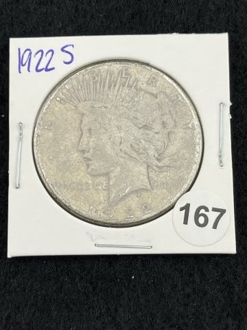 1922 S Peace Silver Dollar Coin (1 of 2)