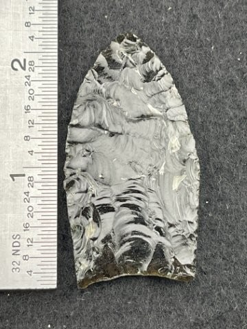 Obsidian Clovis Indian Artifact Arrowhead - 2