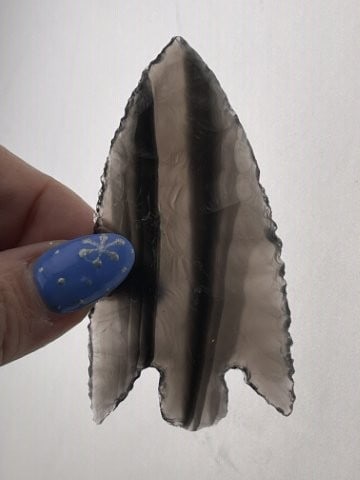 Obsidian Spear Point Indian Artifact Arrowhead (1 of 5)