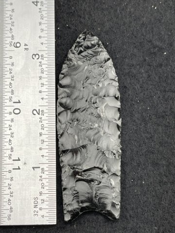 Obsidian Clovis Indian Artifact Arrowhead - 2