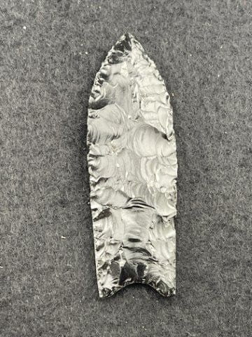 Obsidian Clovis Indian Artifact Arrowhead - 3