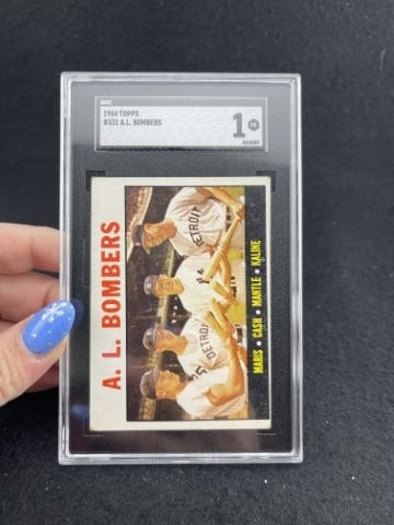 1964 Topps A.L. Bombers Mickey Mantle Roger Maris Al Kaline Baseball Card (1 of 2)