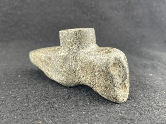 Miniature Human Effigy Stone Pipe Indian Artifact Arrowhead (1 of 8)