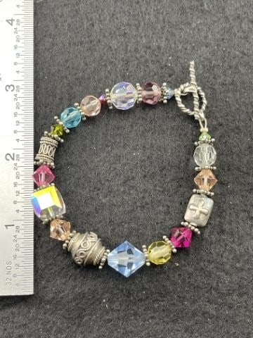 Sterling Bracelet: KEY WORDS: INDIAN ARTIFACT ARTIFACTS ARROWHEAD ARROWHEADS NATIVE AMERICAN MISSISSIPPIAN QUAPAW CADDO POTTERY COINS MORGAN DOLLAR PEACE DOLLAR SILVER COINS. All coins have been Sigma tested for