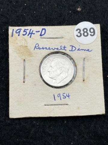 1954 D Roosevelt Dime Coin (1 of 2)