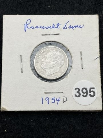 1954 D Roosevelt Dime Coin (1 of 2)