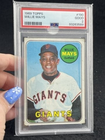 1969 Topps Willie Mays Baseball Card (1 of 2)