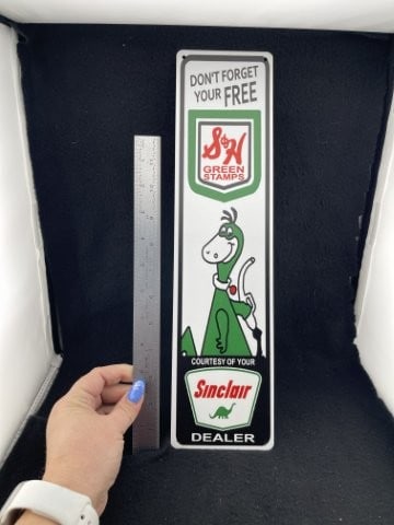 Reproduction Sinclair Sign: KEY WORDS: INDIAN ARTIFACT ARTIFACTS ARROWHEAD ARROWHEADS NATIVE AMERICAN MISSISSIPPIAN QUAPAW CADDO POTTERY COINS MORGAN DOLLAR PEACE DOLLAR SILVER COINS. All coins have been Sigma tested for authent