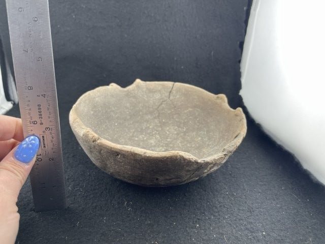 Mississippian Bowl broken & glued Indian Artifact Arrowhead (1 of 5)