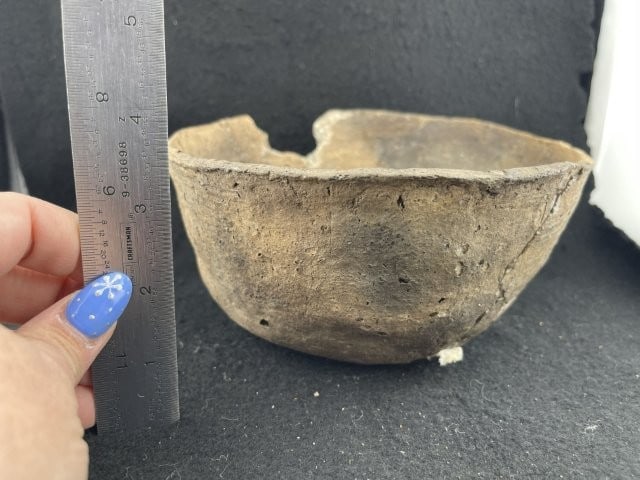 Mississippian Bowl broken & glued Indian Artifact Arrowhead (1 of 6)