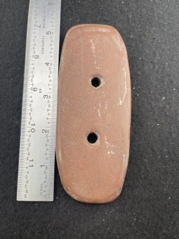 5 & 1/2" Red Slate Gorget from Hardin County, Tennessee Indian Artifact Arrowhead (1 of 4)