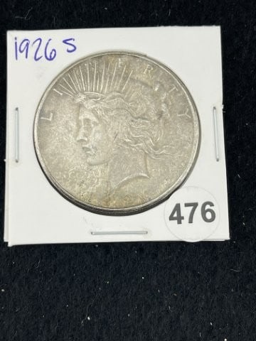1926 S Peace Silver Dollar Coin: KEY WORDS: INDIAN ARTIFACT ARTIFACTS ARROWHEAD ARROWHEADS NATIVE AMERICAN MISSISSIPPIAN QUAPAW CADDO POTTERY COINS MORGAN DOLLAR PEACE DOLLAR SILVER COINS. All coins have been Sigma tested for authent