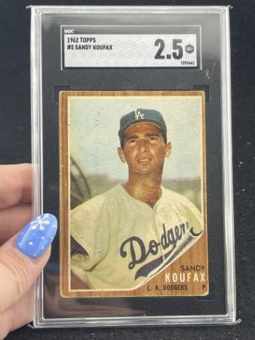 1962 Topps Sandy Koufax Baseball Card (1 of 2)