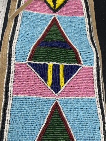 Beaded Leather Pipe Bag - 3