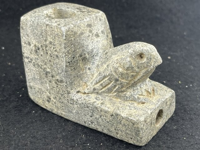 Bird Effigy Stone Pipe Indian Artifact Arrowhead (1 of 10)