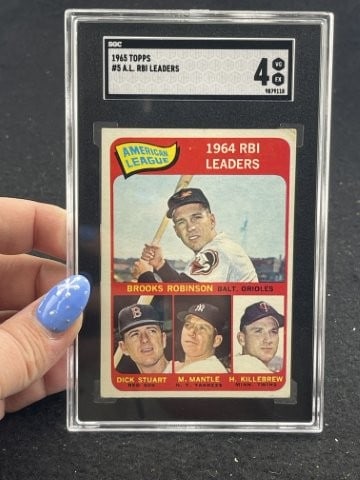 1965 Topps Mickey Mantle Baseball Card (1 of 2)