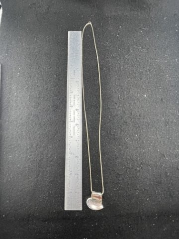 Necklace Sterling Silver .925: KEY WORDS: INDIAN ARTIFACT ARTIFACTS ARROWHEAD ARROWHEADS NATIVE AMERICAN MISSISSIPPIAN QUAPAW CADDO POTTERY COINS MORGAN DOLLAR PEACE DOLLAR SILVER COINS. All coins have been Sigma tested for authent