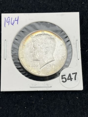 1964 Kennedy Half Dollar Silver Coin (1 of 2)