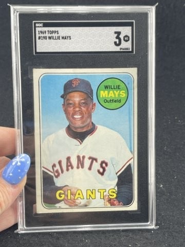 1969 Topps Willie Mays Baseball Card (1 of 2)