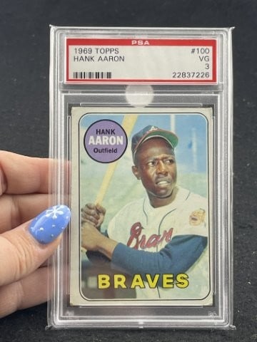 1969 Topps Hank Aaron Baseball Card (1 of 2)