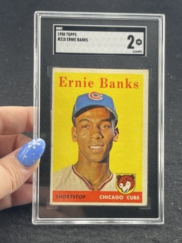 1958 Topps Ernie Banks Baseball Card (1 of 2)