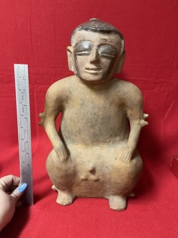 Human Effigy Stirrup Bottle with Sam Johnson COA from Peru Indian Artifact Arrowhead (1 of 12)