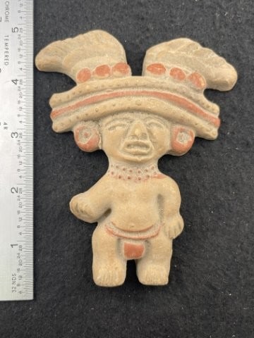 Pre-Columbian Pottery Human Effigy Indian Artifact Arrowhead (1 of 4)