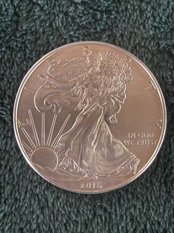 2016 Silver Eagle Coin: KEY WORDS: INDIAN ARTIFACT ARTIFACTS ARROWHEAD ARROWHEADS NATIVE AMERICAN MISSISSIPPIAN QUAPAW CADDO POTTERY COINS MORGAN DOLLAR PEACE DOLLAR SILVER COINS. All coins have been Sigma tested for